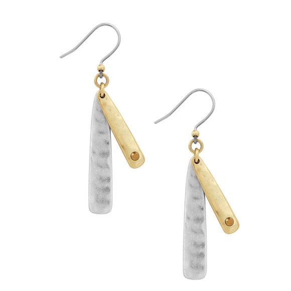 Lucky Brand Jewelry - Lucky Brand Two-Tone Double Layer Drop Earrings